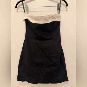 Kourt Black Linen Mini Dress